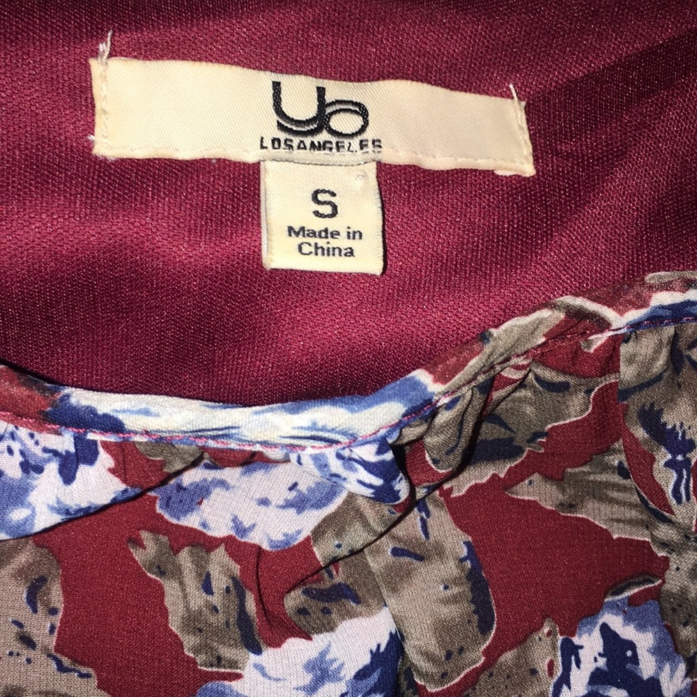 Ya Los Angeles floral print, ruffled dress. Size S - Picture 5 of 5